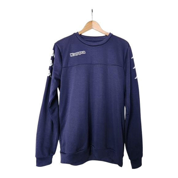Kappa Navy Blue Sporty Soccer Sweatshirt Large Limited Edition - Picture 2 of 6